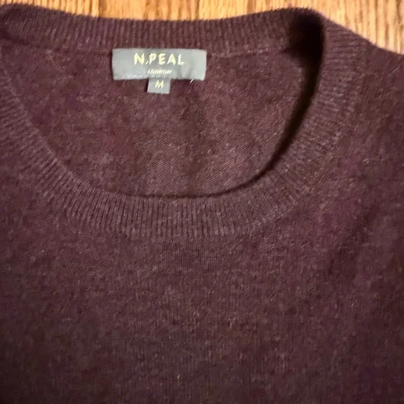 Men's Rich Purple Cashmere Crewneck Sweater - Picture 1 of 3